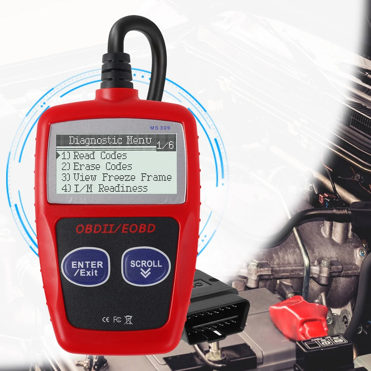 OBD2 Scanner Code Reader Tool OBD Car Diagnostic Scan Tool - Auto Car Engine Fault Code Reader for All OBDII Protocol Cars since 1996