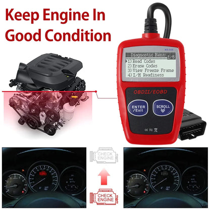 OBD2 Scanner Code Reader Tool OBD Car Diagnostic Scan Tool - Auto Car Engine Fault Code Reader for All OBDII Protocol Cars since 1996